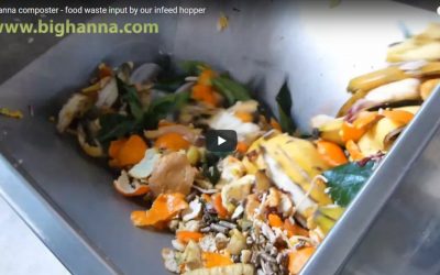 Food waste input by our infeed hopper