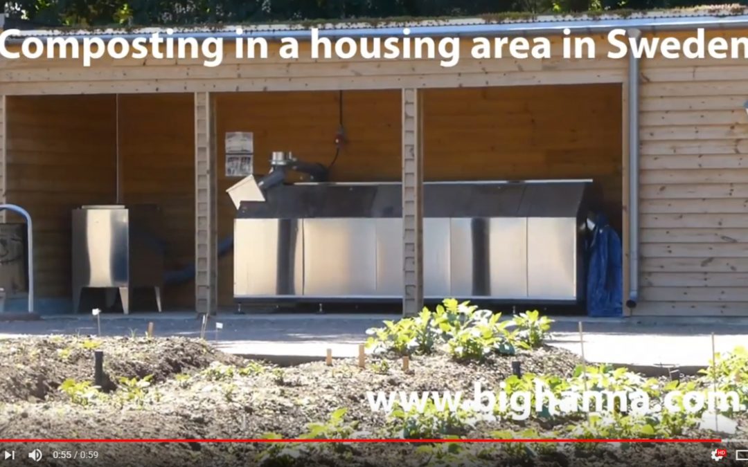 Kretslopp i ett bostadsområde med Big Hanna composter